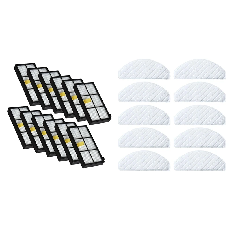 โปรโมชั่น!ชิ้นส่วนเครื่องดูดฝุ่น 2 ชุด: ชุดแผ่นกรอง Hepa 1 ชุดและผ้าซับทําความสะอาด 1 ชุดผ้าขี้ริ้วแบบใช้แล้วทิ้ง