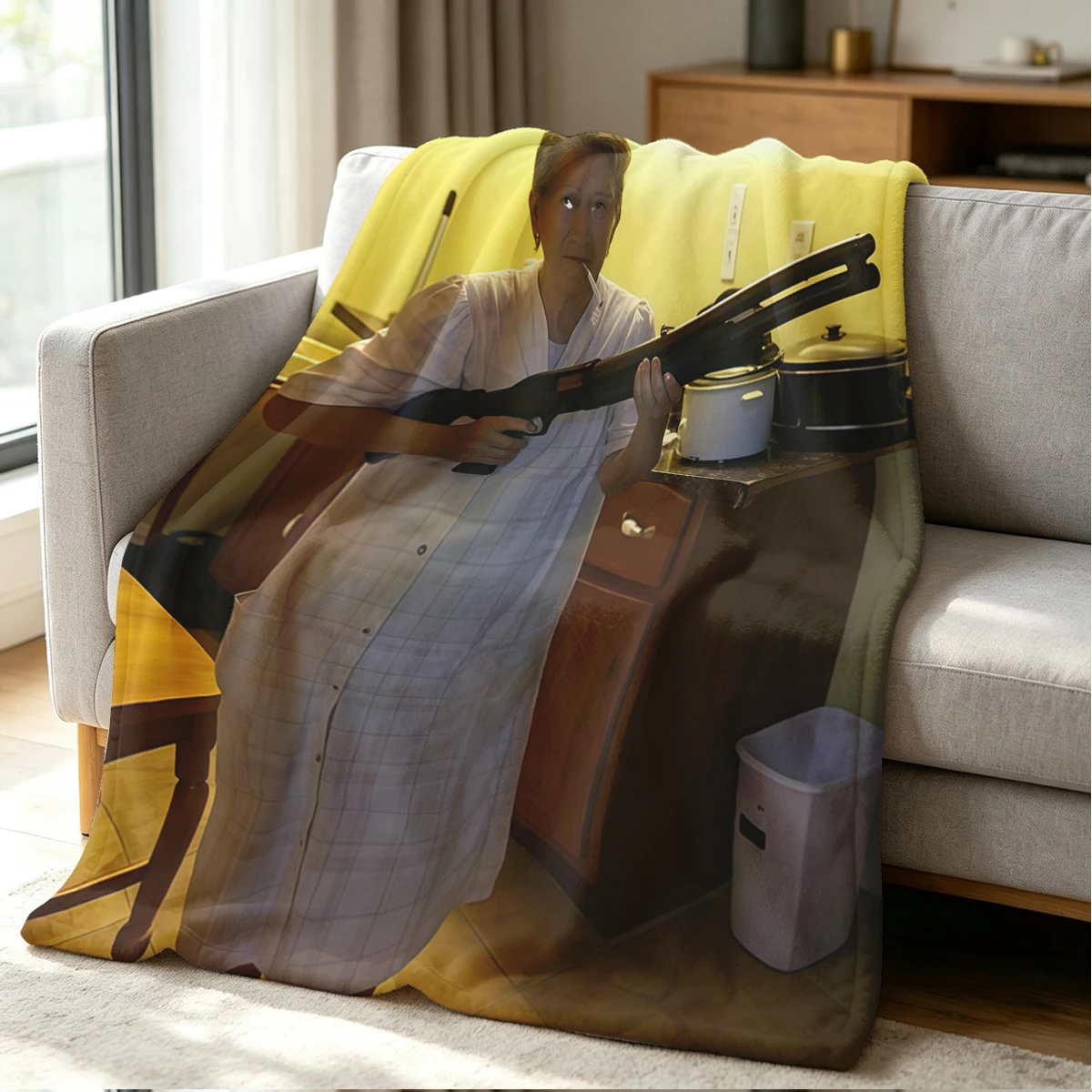Tough Granny Blanket Soft Cozy Throw for Sofa Bed Festive Holiday Decor Gift for Kids and Adults,Lightweight and Warm