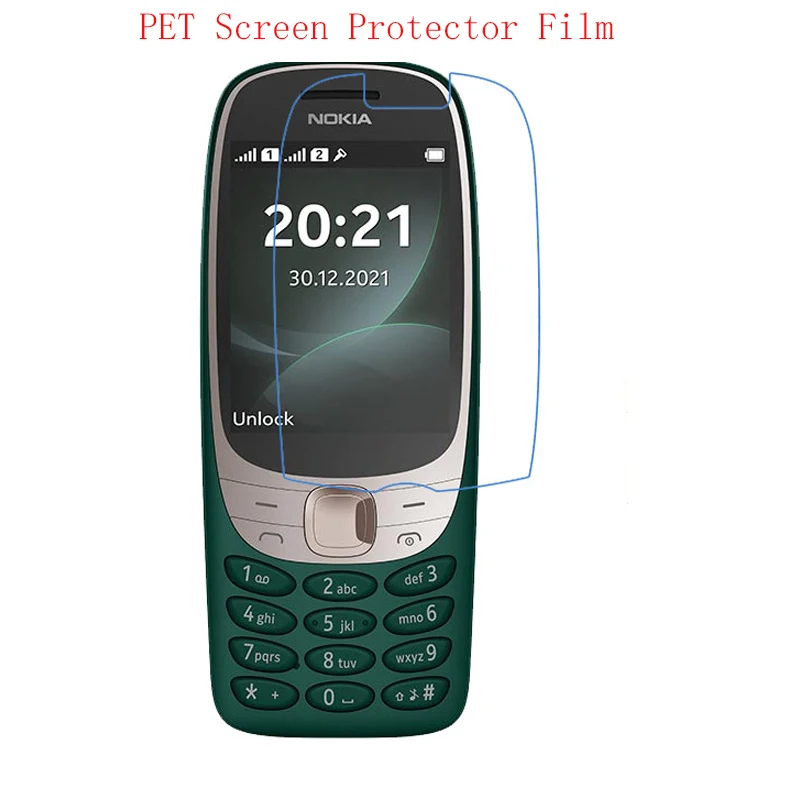 Protector de pantalla de plástico suave mate/antideslumbrante transparente HD PET película protectora para NOKIA Nokia 6310 (2021) 10 Uds