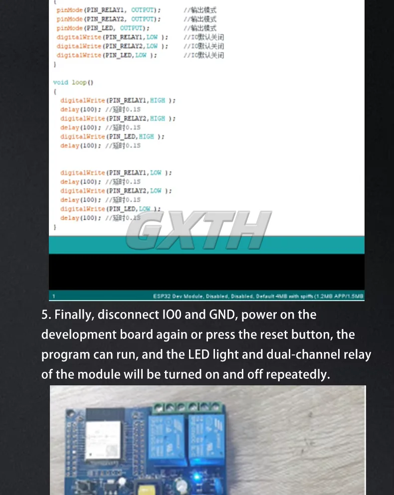 ESP32 WIFI Bluetooth BLE 1/2/4/8-Kanal-Relaismodul ESP32 Entwicklungsboard Zubehör AC220V/DC5-30V – Detail 21