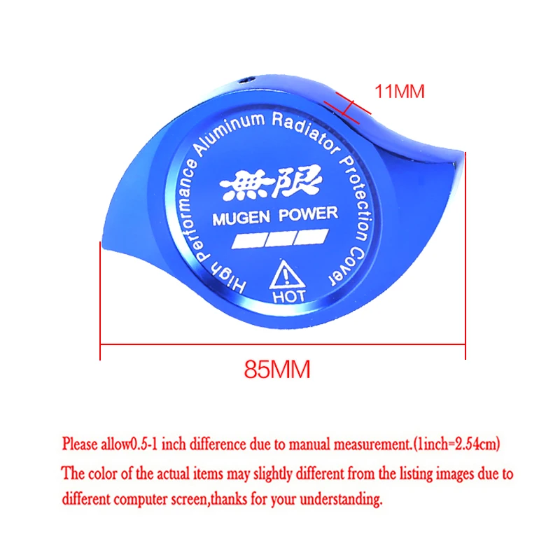 Power Radiator Cap Car Modified Tank Covers Fit For HONDA Accord Civic CR-V CR-Z CRX MUGEN ACURA CL CSX ILX MDX NSX