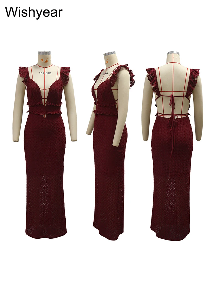 New Elegant Sexy Backless V-Neck Sleeveless Dress for Women See through Autumn Party Club Outfit Birthday Night Prom Even Robe