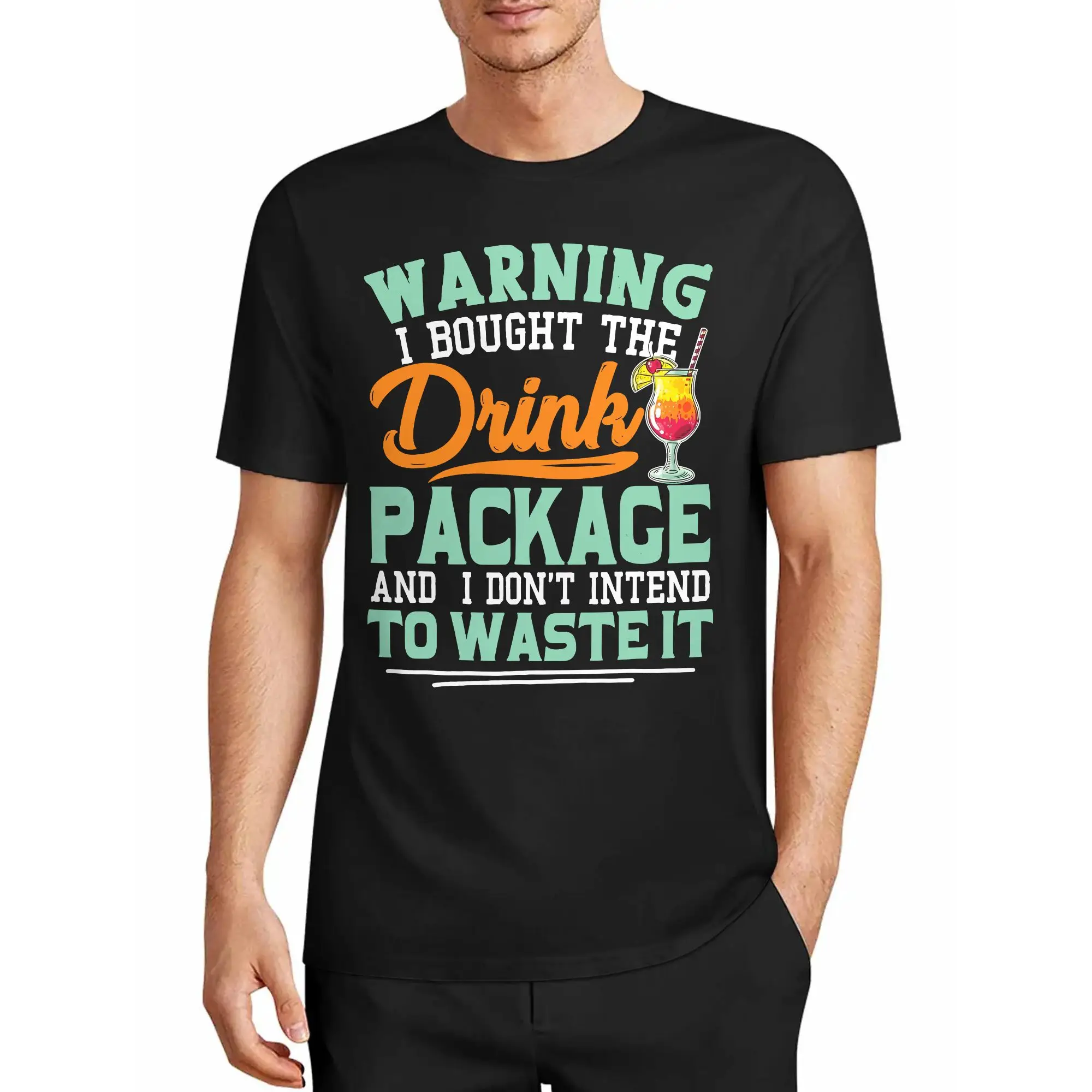 Men's T-Shirt: I Bought Drink Packaging, Fun Drink Packaging. 。