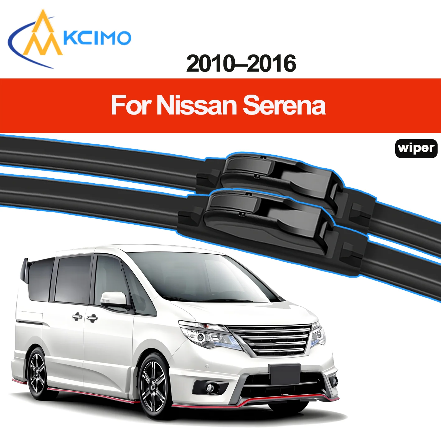 

KCIMO 2PCS New Front Windshield Wiper Blade for Nissan Serena C26 2010-2016 Suzuki Landy Front Windshield Auto Wipers Blade