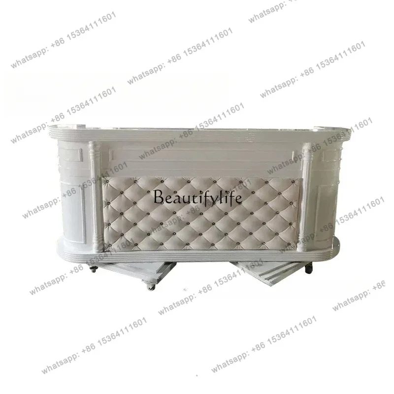 D30Cross-border checkout page cabinet hair salon reception simple modern paint plate front desk