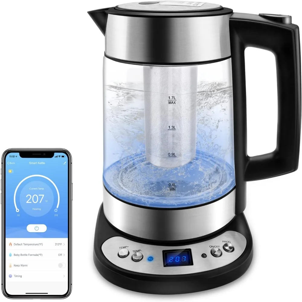 

Smart Electric Kettle with APP Control, Included Filter Suitable, Overheat Protection Controlled, Electric Tea Kettle