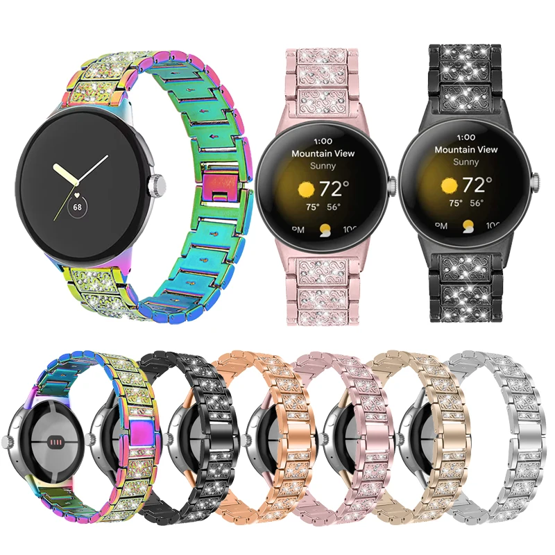 حزام من الفولاذ المقاوم للصدأ لساعة جوجل بيكسل 4 3 2 1 سوار معدني ماسي للرجال والنساء إكسسوارات سوار لساعة بيكسل 2 3 #1