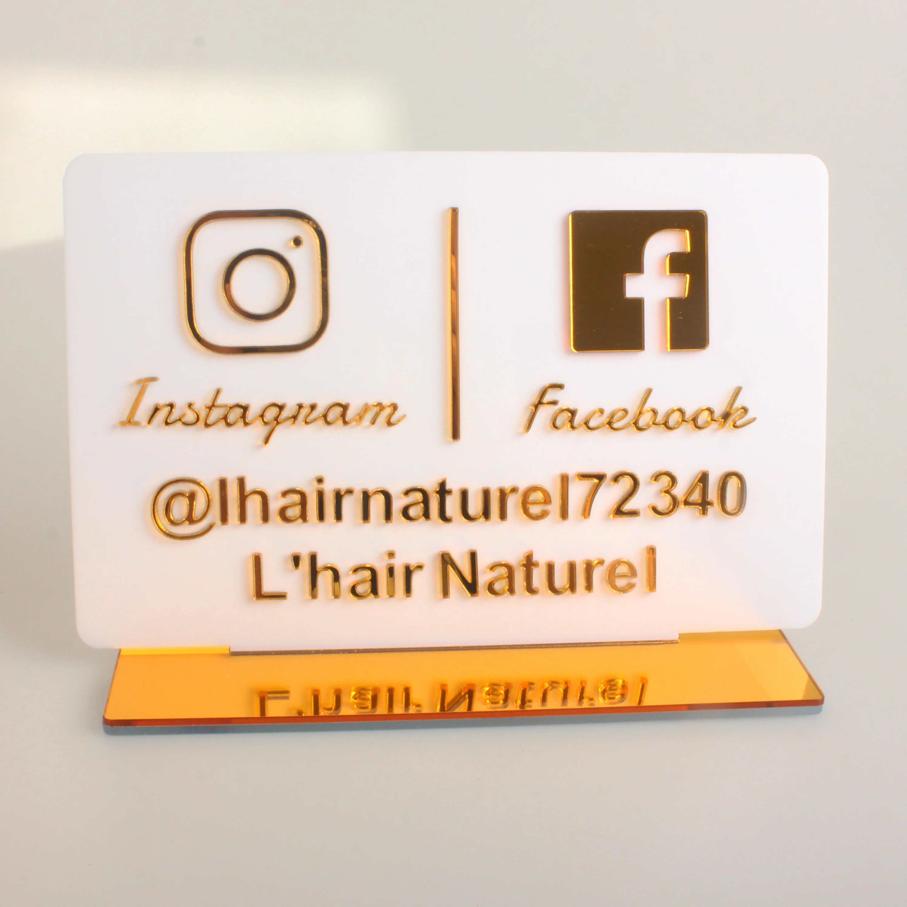 شخصية مخصصة 3D Instagram Facebook Snapchat الجدول تسجيل متجر الشركة شعار اسم المتجر تسجيل مرآة مخصصة الاكريليك #4