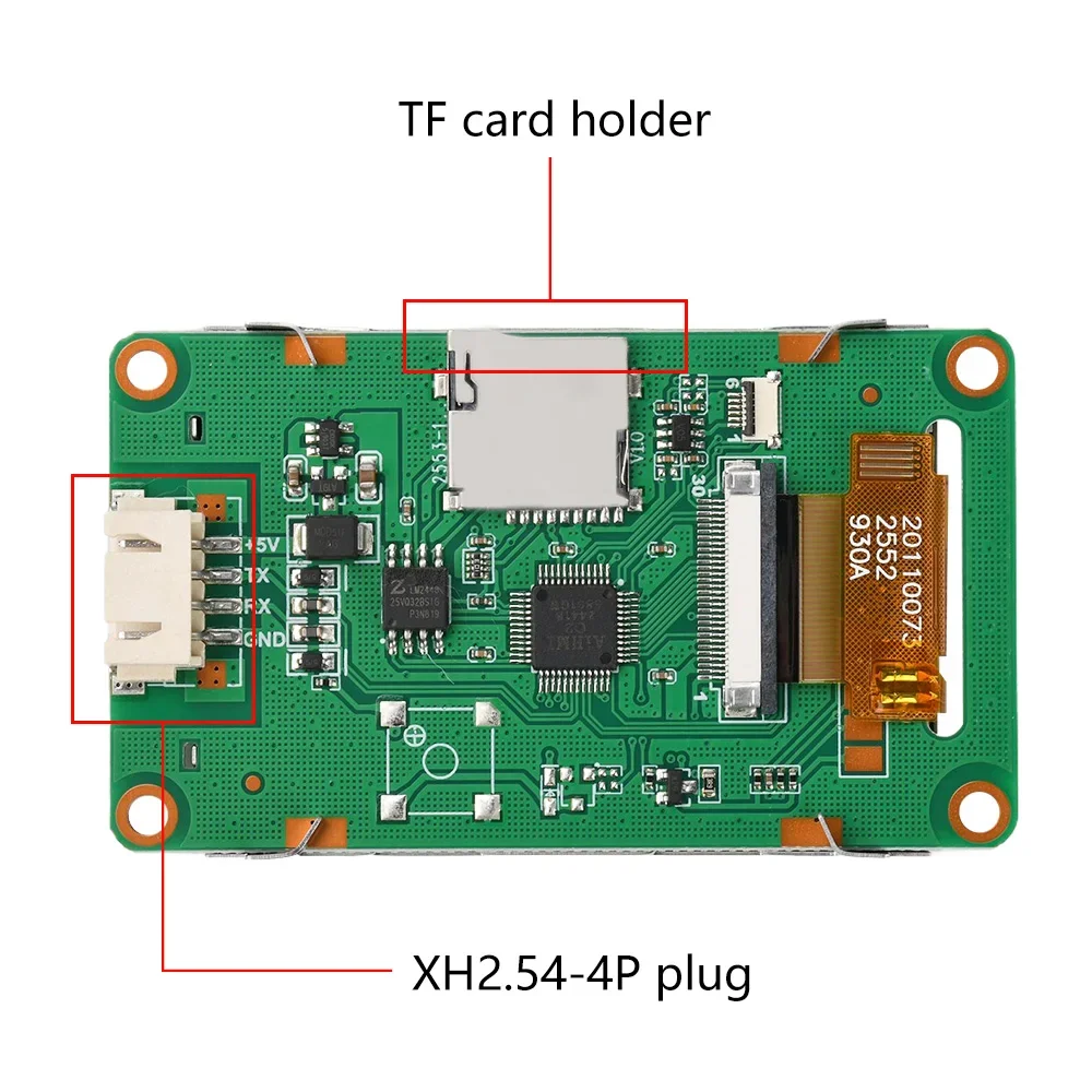 2,4-Zoll 320x240 Smart-LCD-Bildschirm-Displaymodul, ultradünn, SPI-Schnittstelle, Touch-Funktion, abgerundete Ecken für Elektronik – Detail 3