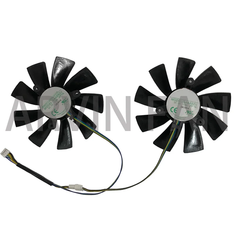 2 Stks/set 95Mm Gaa8s2u Rx 5700/5600/5500 Gpu Vga Koeler Diy Fan Voor Powercolor Rx5700 5600 Xt 8G X Kaarten Vervangen Pld10015b 12H