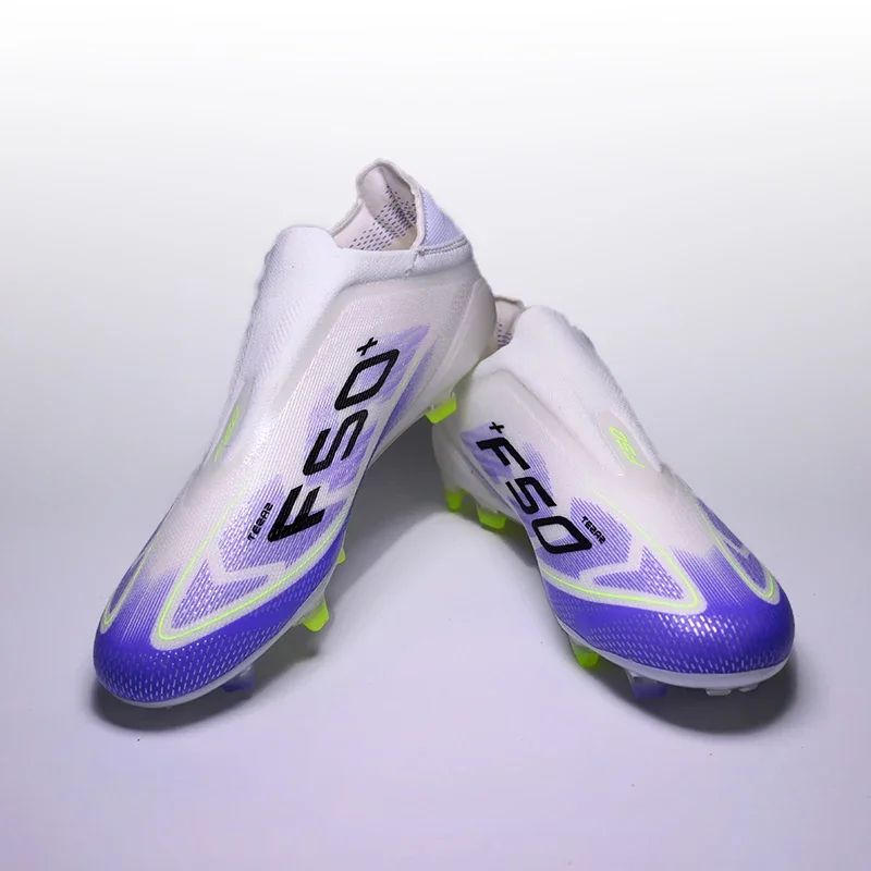 Scarpe da calcio antiscivolo senza pizzo Scarpe da calcio da uomo professionali per giovani FG/TF F50+ Scarpe da calcio veloci con borchie da allenamento per uomo