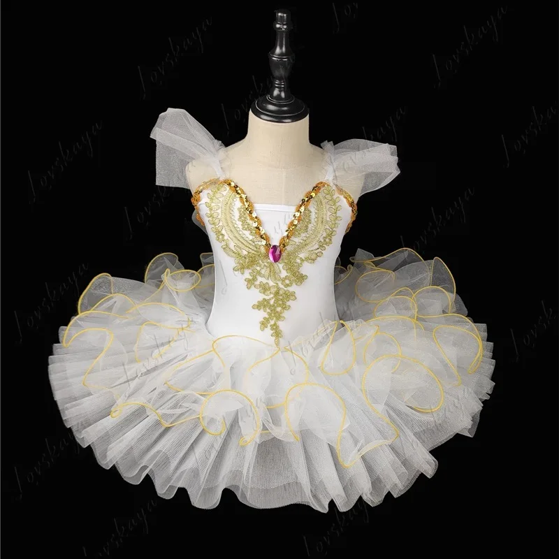 

Children's Little Swan Girl Ballet Dance Dress Bubble-like Performance Costume Princess Attire for Girls