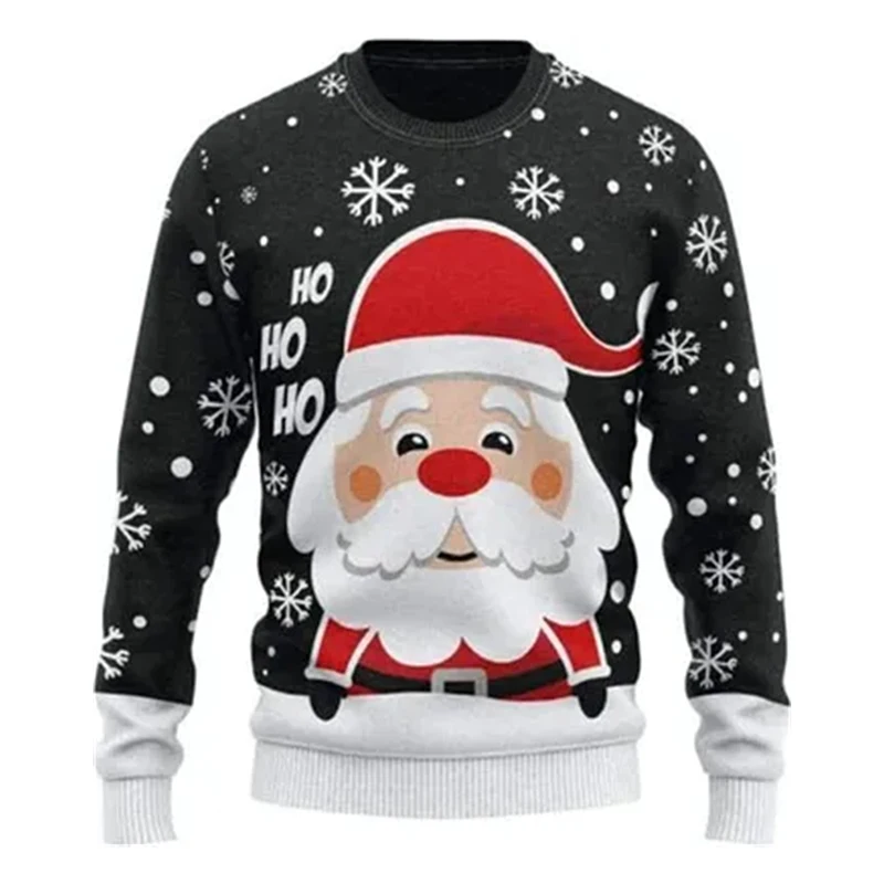 مضحك 3D طباعة سانتا القبيح عيد الميلاد سترة تأثيري كرة القدم الرياضة عارضة فضفاض البلوز البلوز عيد ميلاد سعيد الرجال سترة #6