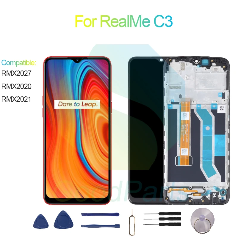 

For RealMe C3 Screen Display Replacement 1520*720 RMX2027, RMX2020, RMX2021 For RealMe C3 LCD Touch Digitizer