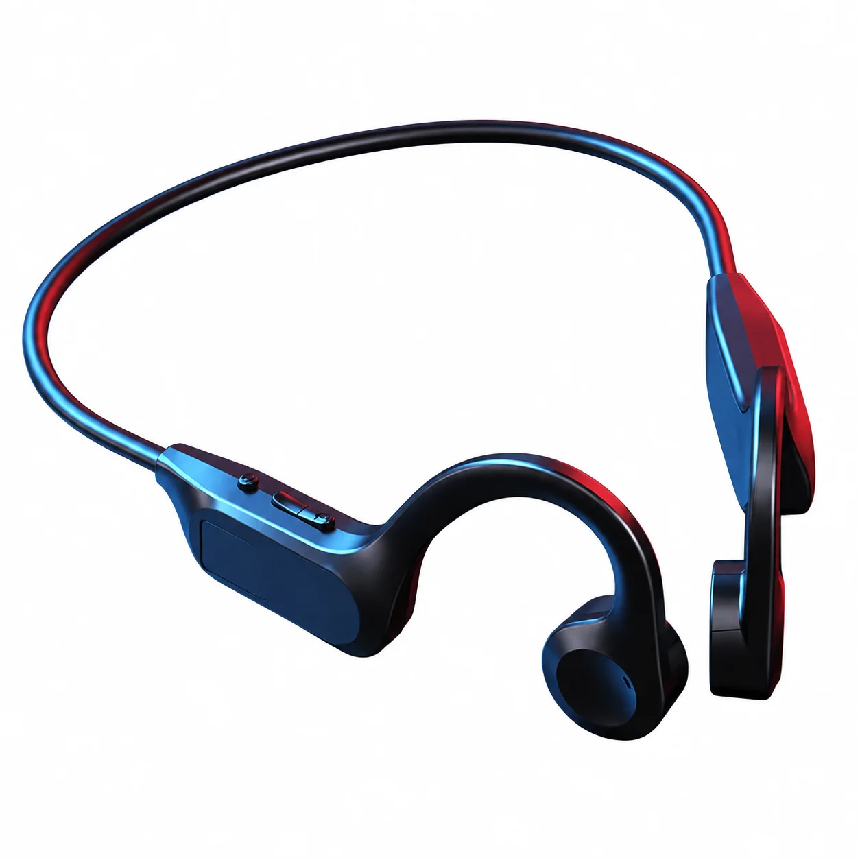 HTMCK X7 Wireless Bluetooth Earphones, Sports-Style Air-Conducting LED Battery Display, Memory Card Insertion Support