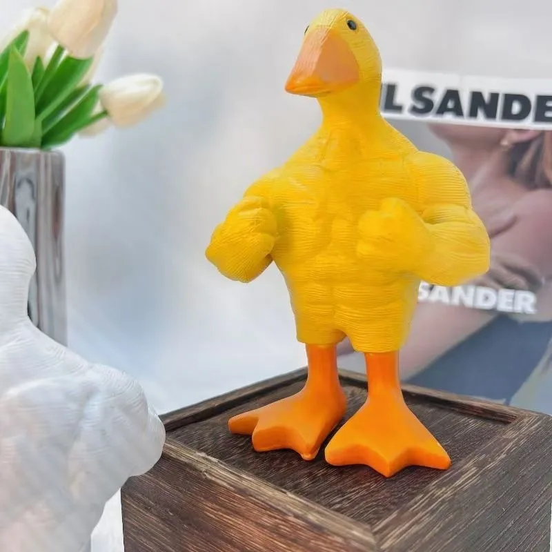Muscle Duck Magnetic Key Holder- Strong Resin Decor for Entryway & Desk