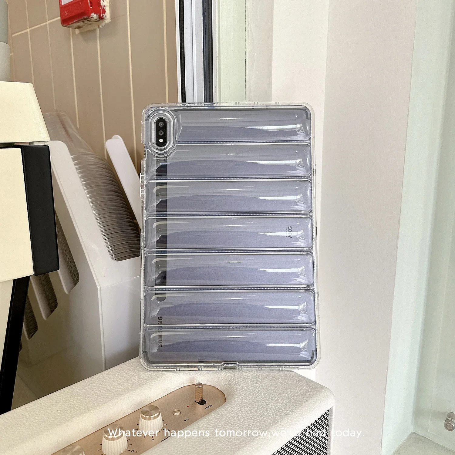 Tablet Case For Samsung Tab S9 S8 S7 Plus FE A8 A7 S6 Lite Cover Cases Clear Soft Silicone Down Jacket Air Bag Shockproof
