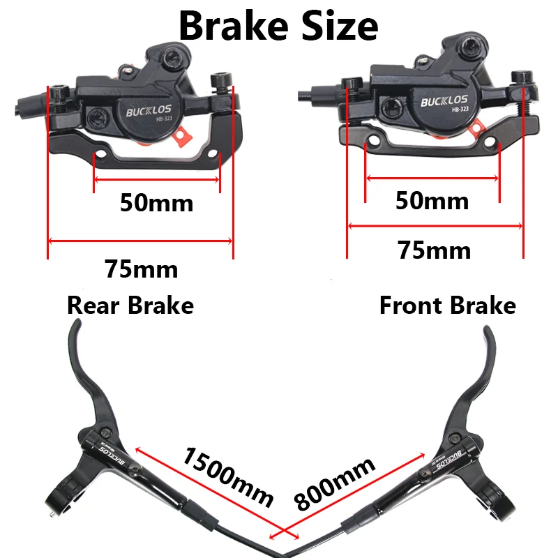 BUCKLOS دراجة الفرامل الهيدروليكية الطريق الجبلية دراجة الفرامل 2 مكبس ضغط الزيت فرامل قرصية اليسار الجبهة اليمنى الخلفية الدراجات أجزاء #3