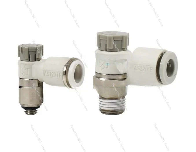 Valve Speed Control Valve AS2201F-01-06SA AS1201-M5-04A AS1201F-M5-06A Elbow Fittings Flow Control Regulator