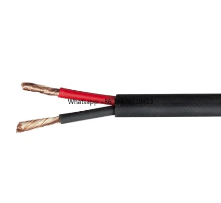 Ultra-flexible Audio and Video Cable High-definition 2-core 12/14/16/18AWG Stranded Twisted Full Copper Audio Cable