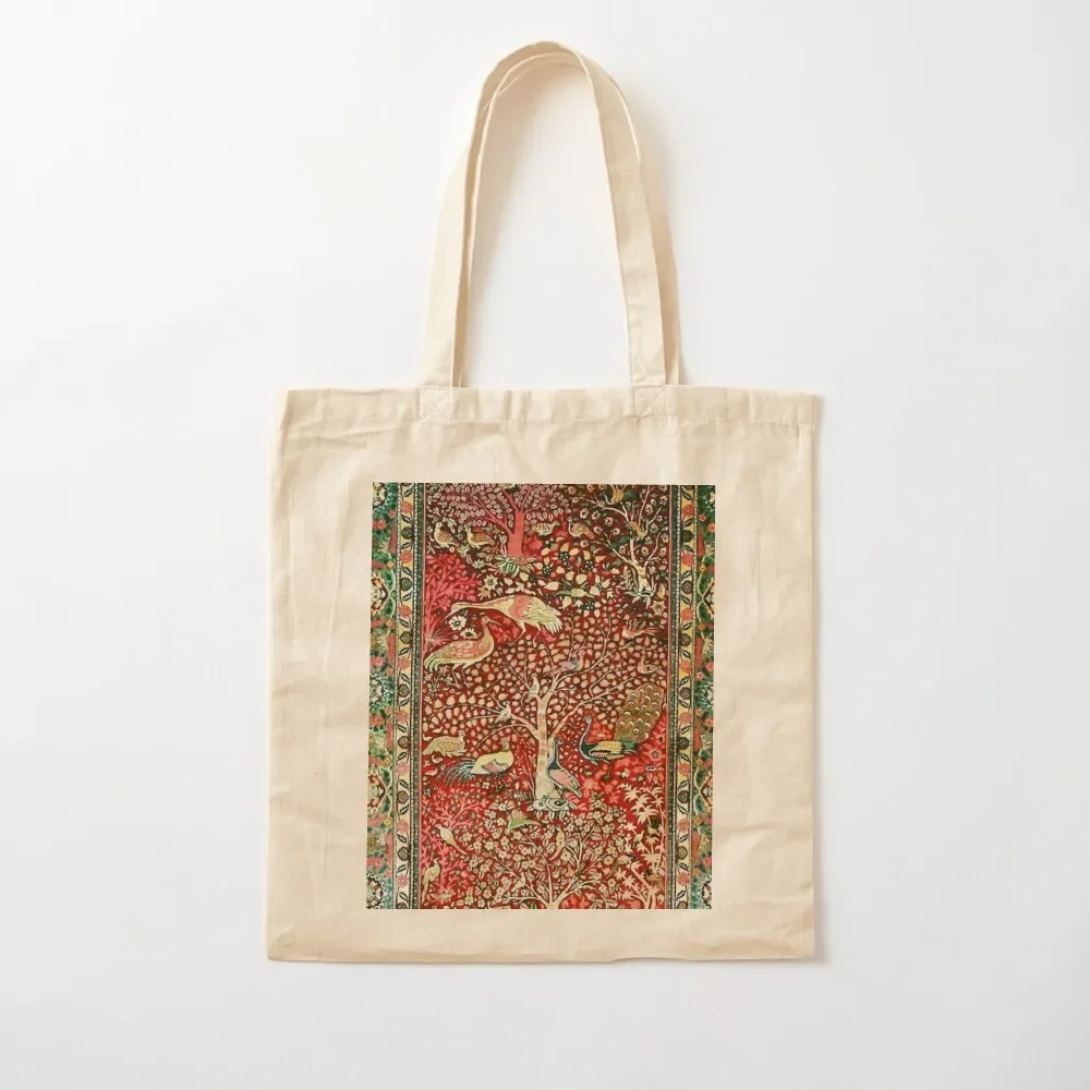 

Antique Persian Rug Bird Tree Flowers ca. 1600 Print Tote Bag large tote bag sac pour femme shopper bag women canvas