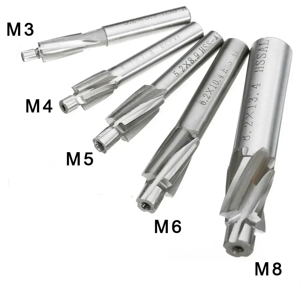 HSS Countersink Mill Cutter Drill Bit M6 M5 M8 Spot Router Slot Drill High Speed Steel Flat Bolt Hole Cap Screw Milling Tools