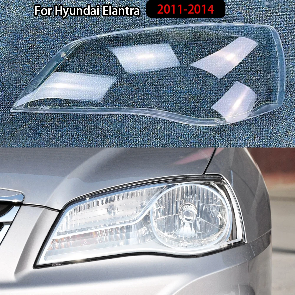 

Headlight Transparent Cover Lampshade Head Lamp Headlamp Shell Lens Plexiglass For Hyundai Elantra 2011-2014