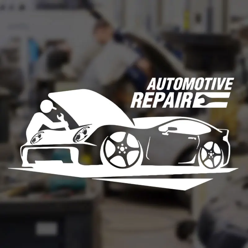 

Automotive Repair Sign Car Service Garage Wall Decal Vinyl Auto Repair Shop Workshop, Factory Decoration Sticker Wallpaper A103