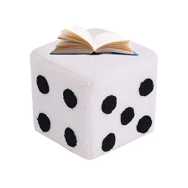 Entrance Cube Chair Dice Design Small Square Footstool Removable And Washable Soft Chair For Door 7.87x7.87x7.87Inch Comfortable