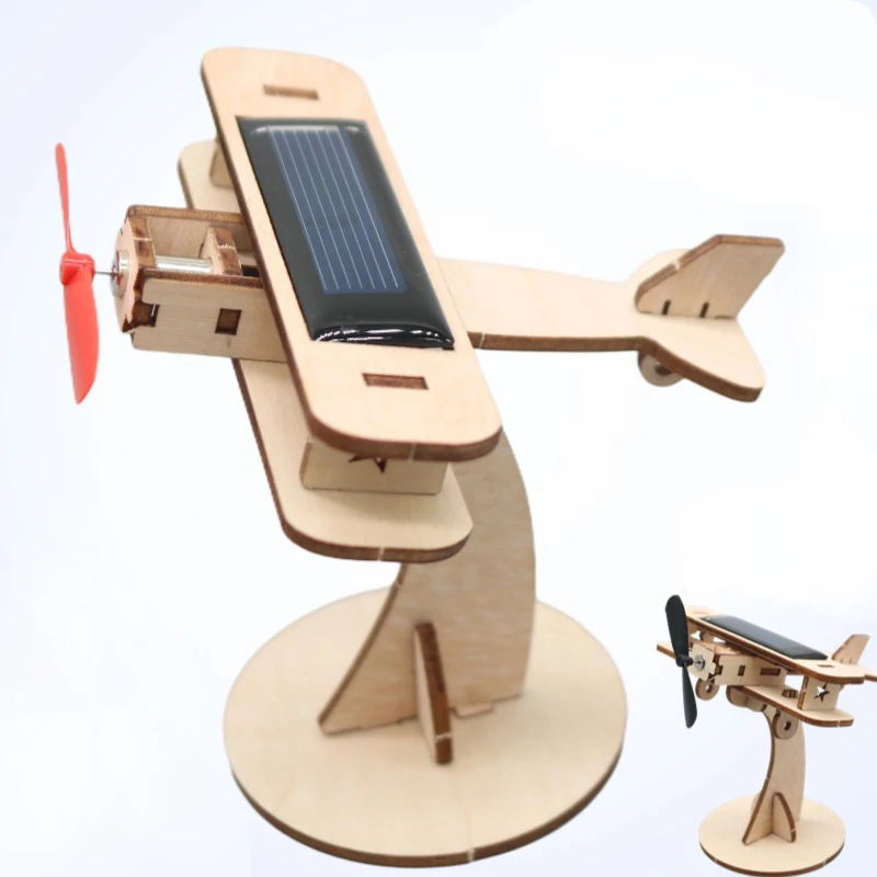 

Creative Solar Rotating Aircraft Model DIY Assembly Kits STEM Educationa Science Experiments for Teens Kids Boys Girls