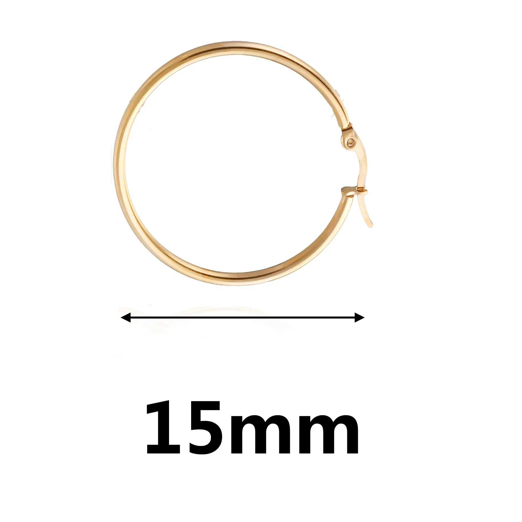 10pcs 5pair Fashion Stainless Steel Earrings Golden Silver Color Round Hoop Earrings Fashion Jewelry Base Earring for Women Gift