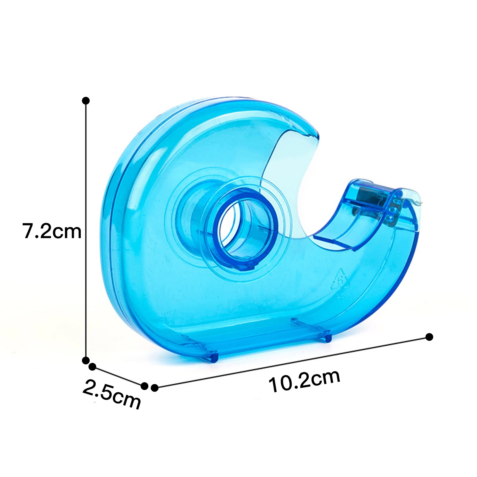 Transparent Desktop Tape Cutter Tape Hand Use Practical Plastic Adhesive Tape Dispenser Portable Lightweight for Office Home
