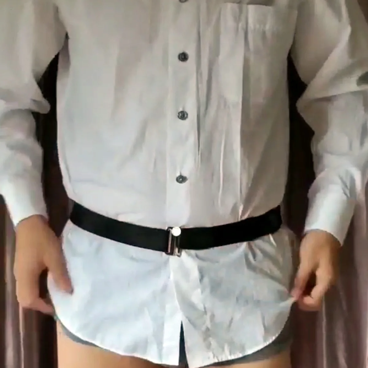2개입 미끄럼 방지 클립 홀더 남녀 프리미엄 셔츠 스테이 벨트 나일론 정장용 롱 셔츠 스테이 벨트 여성용 장기 사용