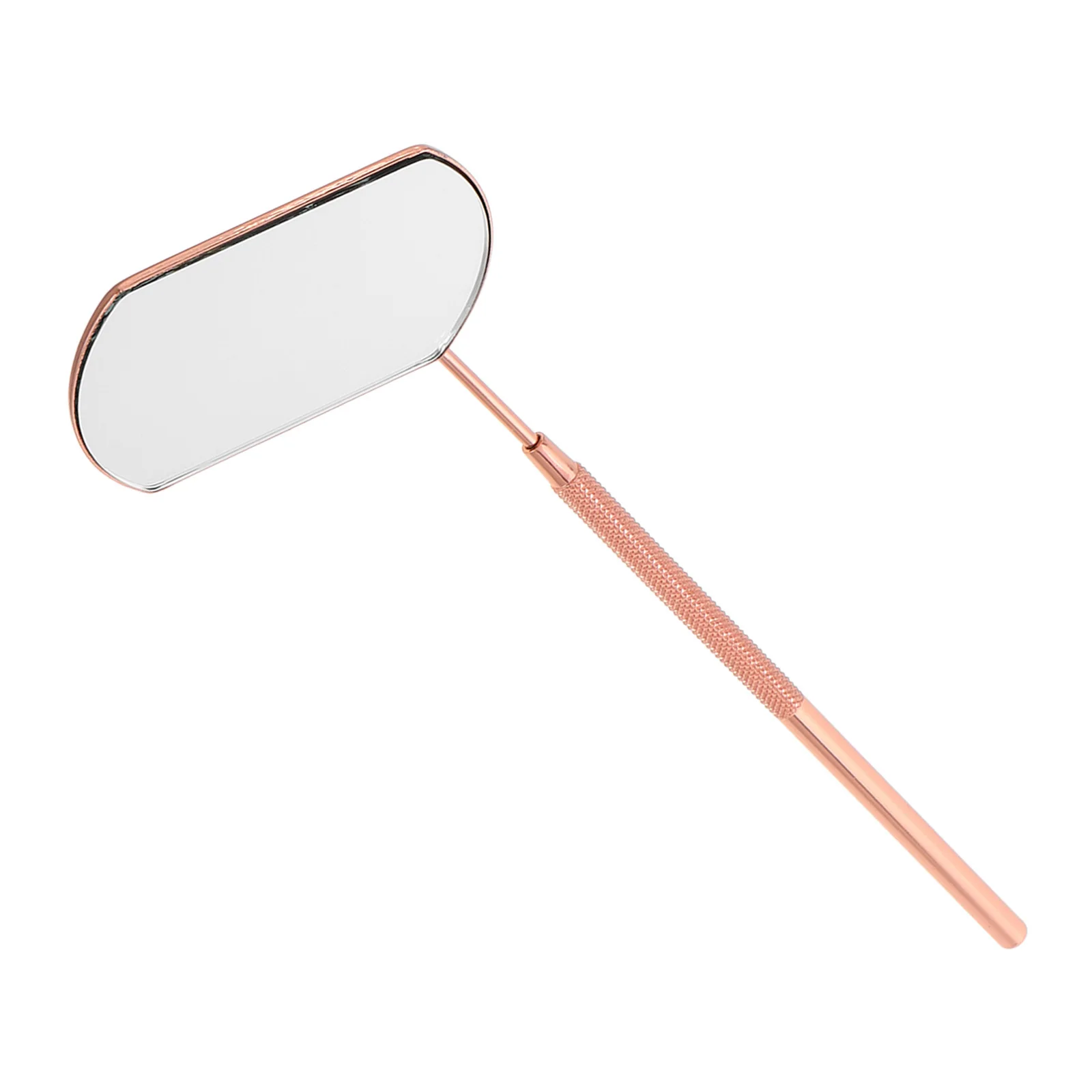 Wimpernspiegel, Wimpernverlängerung, Edelstahl, abnehmbares Make-up-Werkzeug, Zubehör für falsche Wimpern, Roségold, kompakt, tragbar