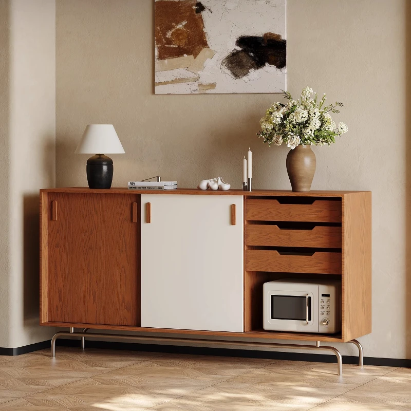 Dining side cabinet against the wall integrated locker retro multi-functional living room locker