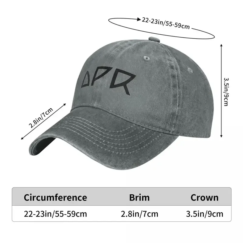 Y2K Dpr czapki modny, wytarty czapki dżinsowe Outdoor regulowane Casquette Streetwear kapelusz kowbojski do baseballu dla Unisex