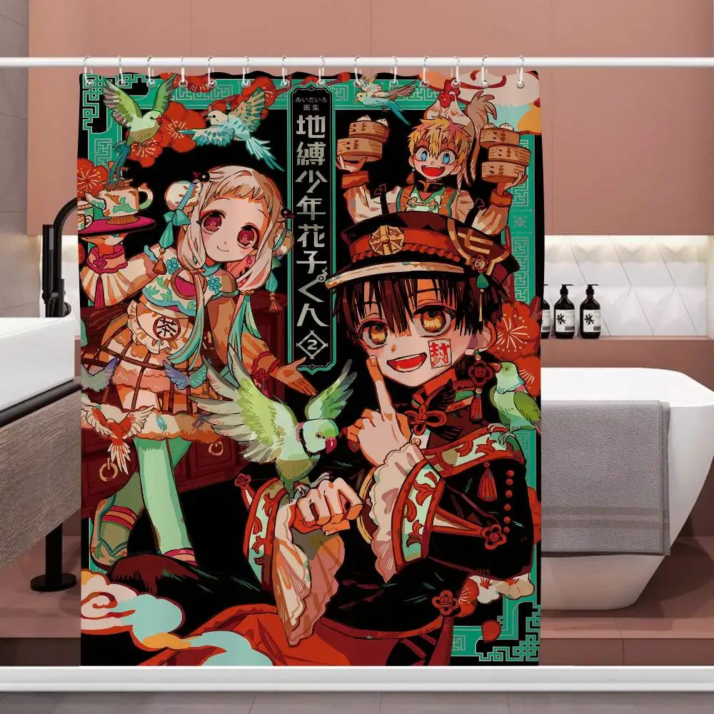 

Аниме Т-образная занавеска для душа Ханако-кун, летняя пляжная декоративная занавеска для душа для ванной комнаты, водонепроницаемая