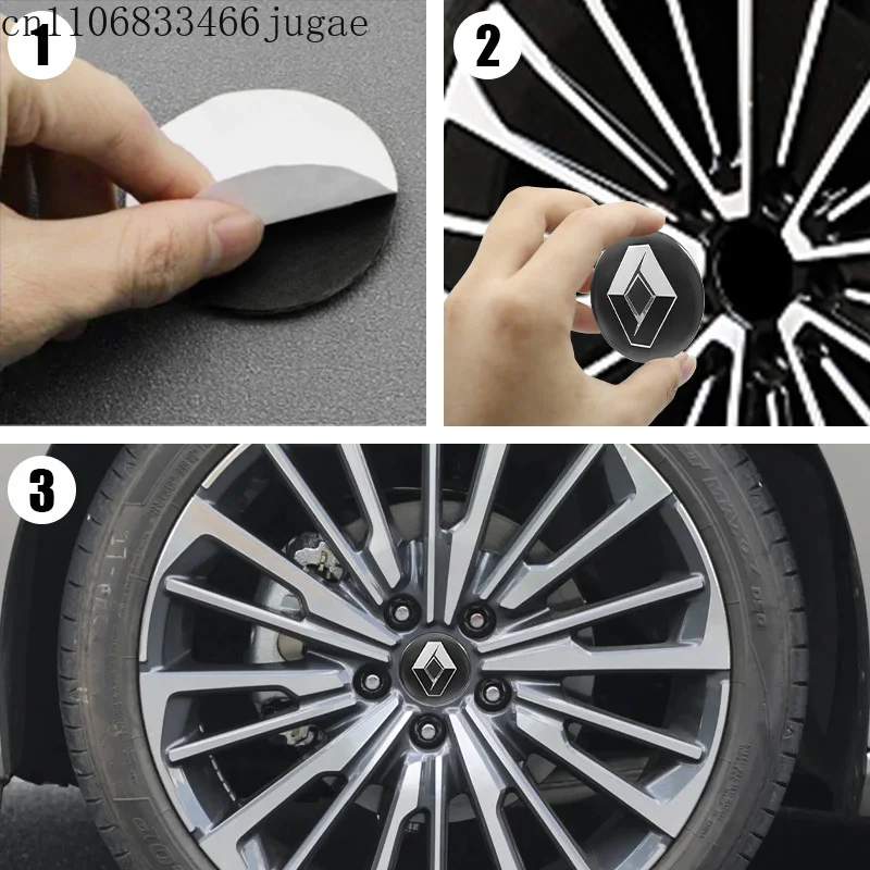 4 قطعة 56/60/65 مللي متر ملصقات عجلة السيارة غطاء محور المركزي شعار السيارة شارة ملصق مائي لرينو ميجان 2 3 كليو كوليوس كادجار كابتور أركانا