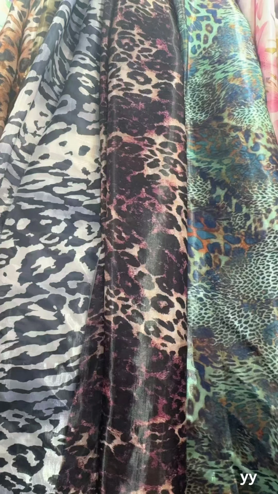 섹시한 표범 기계 인쇄 직물은 DIY 웨딩 드레스 유행 직물을 사용자 정의했습니다