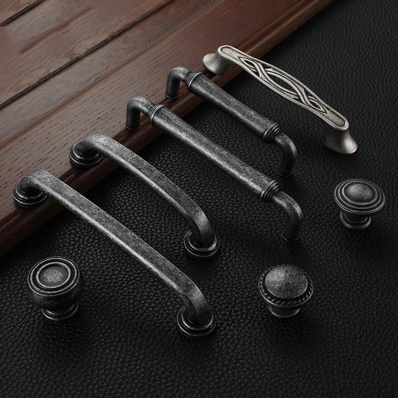 Retro Kitchen Door Handles Dressers Closet Cabinet Vintage Handle Knobs Furniture Hardware Cupboard Antique Cupboard Pulls