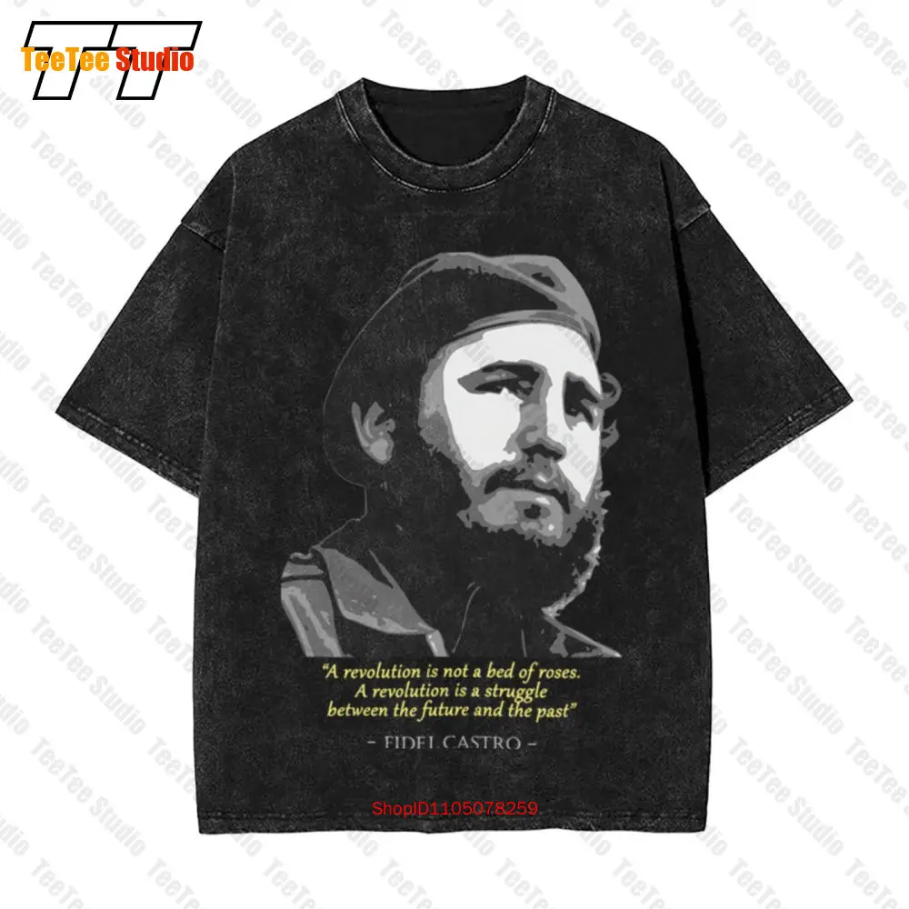 Camiseta extragrande vintage con cita de Fidel Castro RP6D