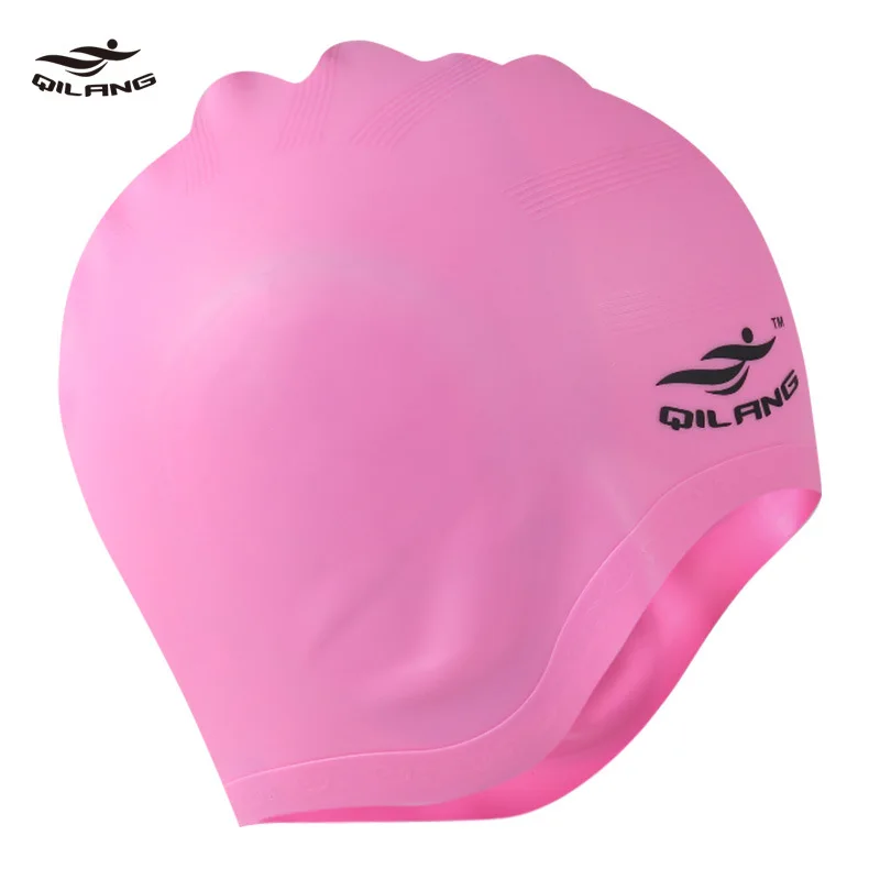 Swimming Cap Waterproof Non-repulsive Adult Men\'s and Women\'s Universal Large Hair Ear Protection Silicone Cap Wholesale