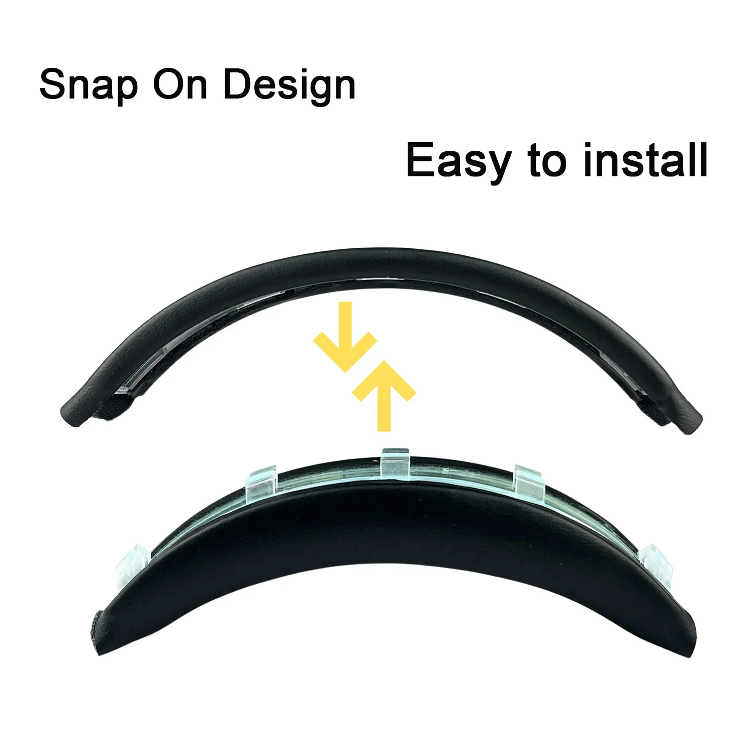 Easy Install Snap On Headband & Earpads for Sony WH-XB910N Headphone Headband Ear Cushion Cover Pad WH XB910N XB910 Headstrap