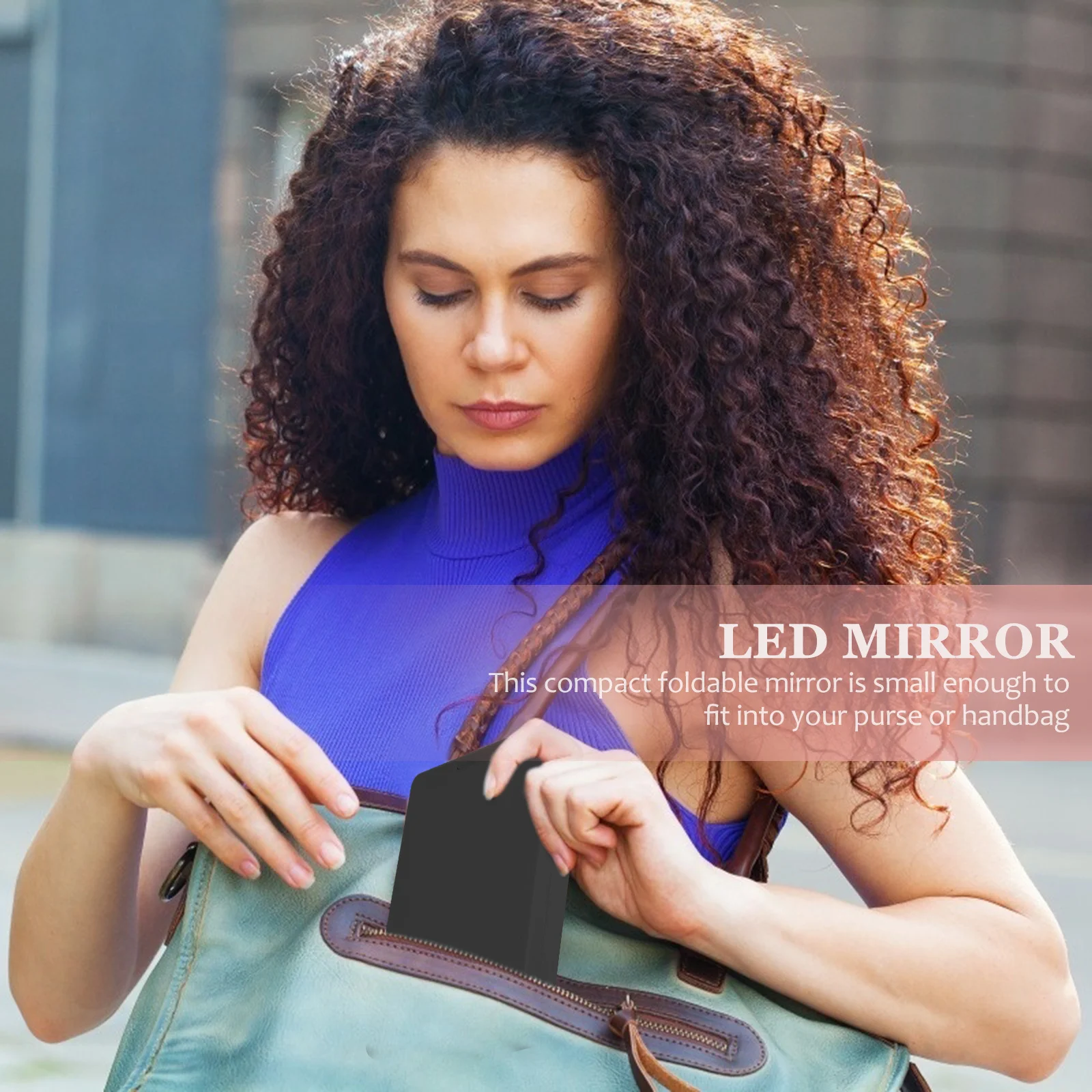 

Folding LED Mini Brush ABS Travel Magnifying Glasses Folding Mirror Led Mirror Clear Professional Women