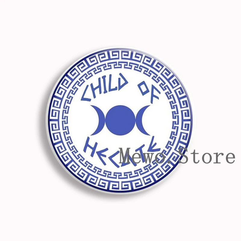 Son Daughter of Poseidon GreekSoft Button Pin Greek Mythology Ocean Trident Brooches Badge Jewelry Friends Fans Collect Gifts