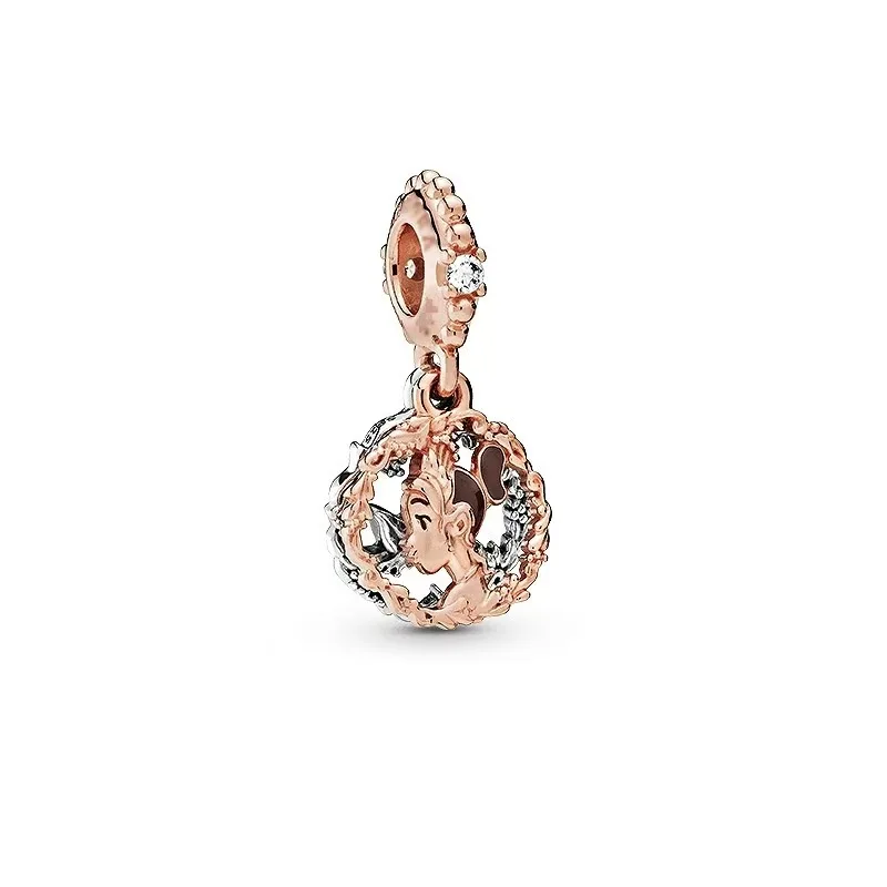 2026 New Rose Gold Bead Accessories Exquisite Butterfly Star Ladybug Pendant Beads DIY Snake Bone Bracelet Women's Jewelry Gift