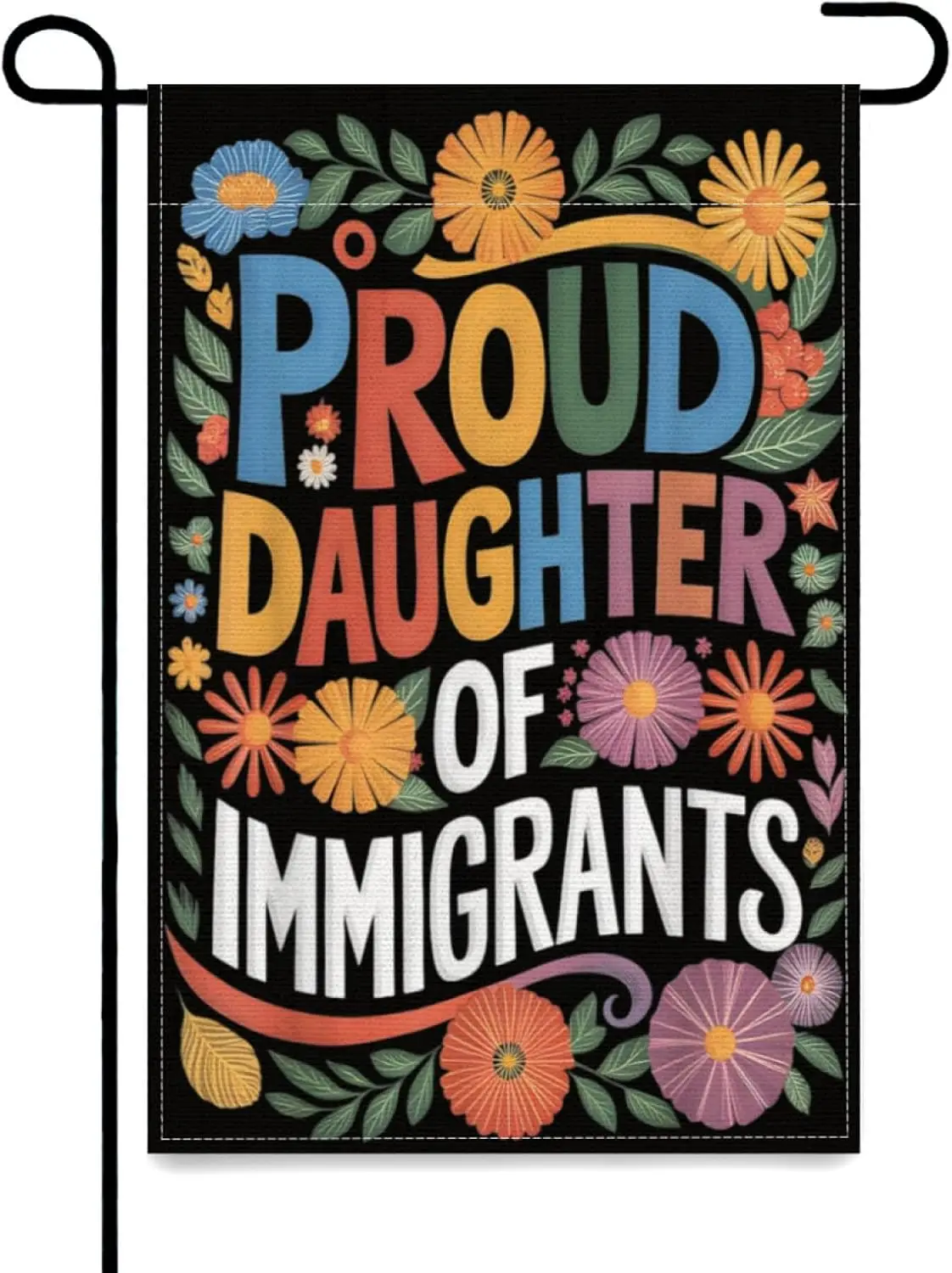 Proud Daughter Of Immigrants Pro Immigration Mexican Garden Flag,12x18 Inch Cute Welcome Sign for Front Yard, Housewarming,  jjp
