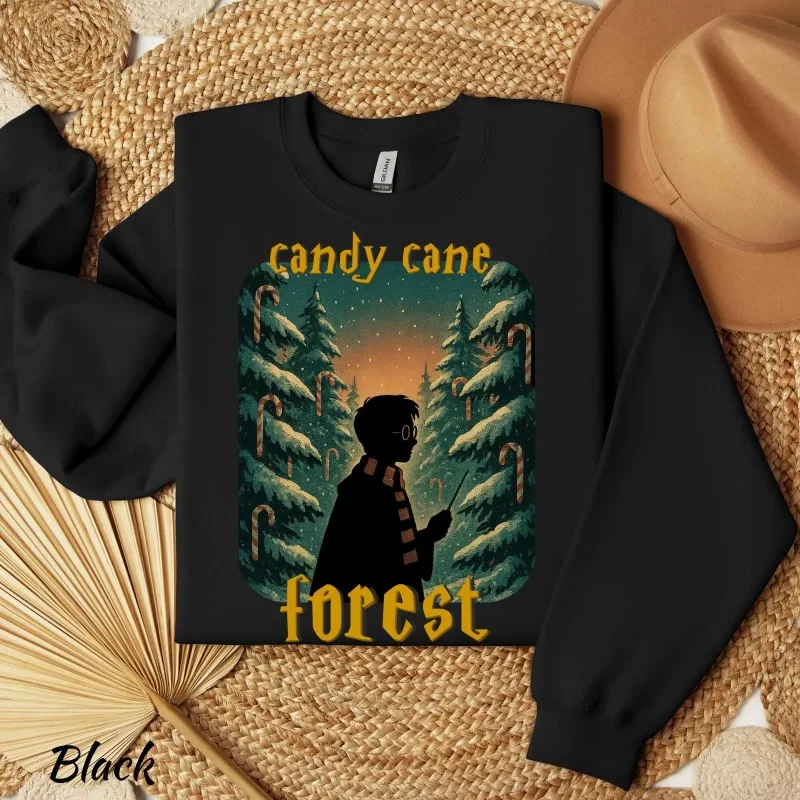 

Harry Candy Cane Forest Hoodie, Christmas Hoodie, Autumn and Winter Casual Unisex