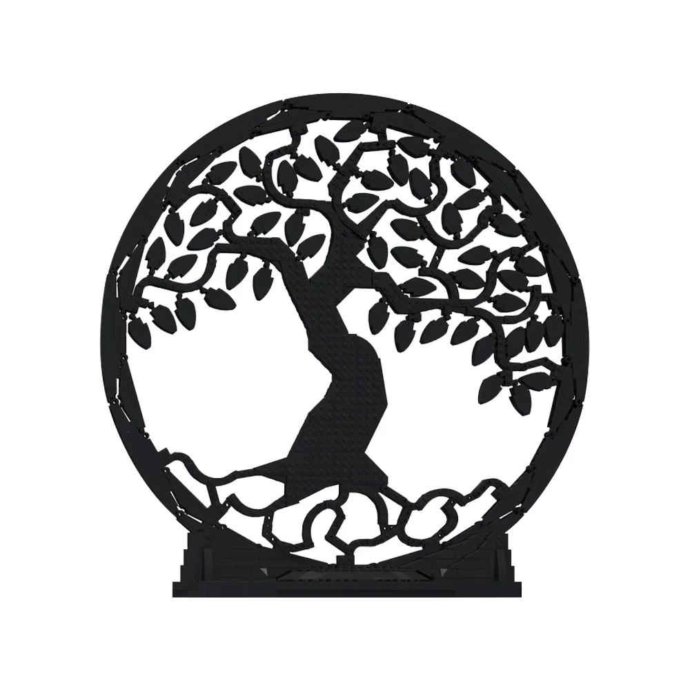 

MOC-225107 Tree of Life Silhouette Art Building Block Blacks Tree of Life Silhouette Bricks Model Assembly Toys Kids DIY Gifts