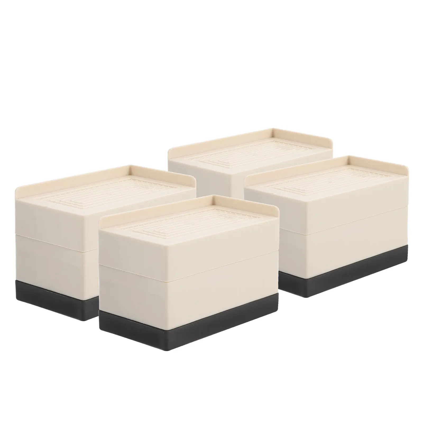 4Pcs Bed Risers Sturdy Heavy Duty Furniture Lifters Elevate Sofa Couch Table Leg Risers for Vacuum Cleaner Access